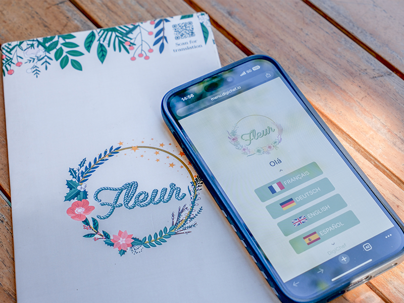 Votre menu toujours à jour, dans toutes les langues